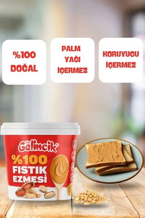 2'li Set Fıstık Ezmesi Şekersiz %100 Saf Doğal Katkısız Taze Çekim Glutensiz Doğal Fıstık Ezmesi 2KG
