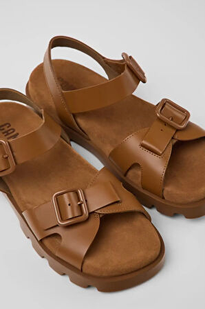 Kadın Deri Brutus Sandalet - Kahverengi | 38