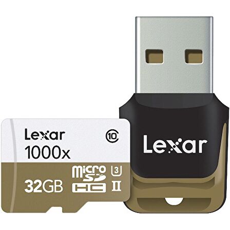 Lexar 32 GB 1000x UHS-II U3 4K Micro SD Hafıza Kartı (150mb/s)