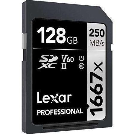 Lexar 128GB 1667x 250MB/s SD Hafıza Kartı