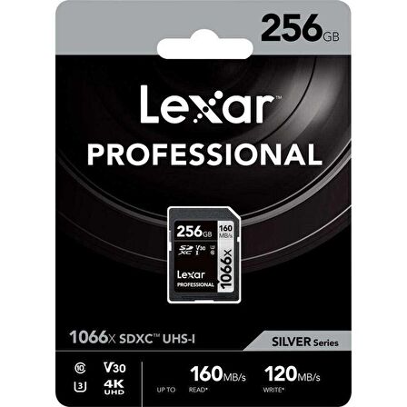 Lexar 256 GB Professional 1066x SDXC UHS-I Hafıza Kartı