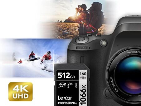 Lexar 512GB SDXC 1066x 160MB/s Hafıza Kartı