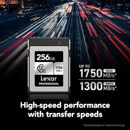 Lexar 256GB CFexpress Type B 1750Mb/1300Mb Hafıza Kartı