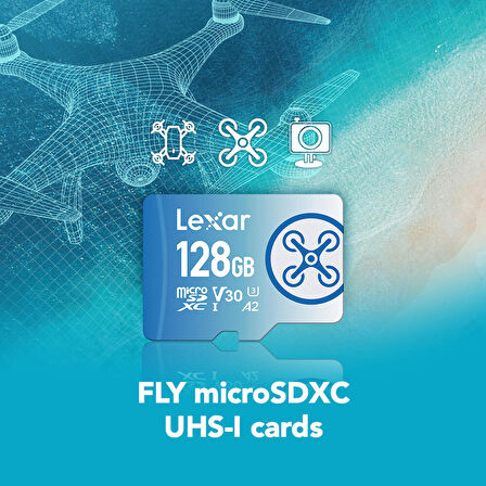 Lexar 128GB Fly MicroSDXC Hafıza Kartı