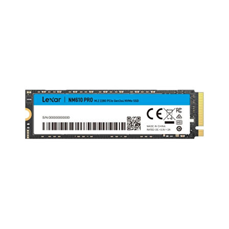 LEXAR LNM610 PRO 1TB NVMe PCIe Gen3 x4 Okuma 3300MB – Yazma 2600MB M.2 SSD (LNM610P001T-RNNNG)