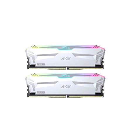 Lexar Ares White RGB 32GB (2x16GB) 6400MHz CL32 DDR5 Gaming Ram (LD5EU016G-R6400GDWA)