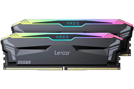 Lexar ARES 32GB (2x16GB) LD5BU016G-R6000GDLA 6000Mhz DDR5 U-DIMM CL30 1.35V RGB Ram Bellek