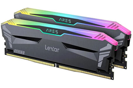 Lexar ARES 32GB (2x16GB) LD5BU016G-R6000GDLA 6000Mhz DDR5 U-DIMM CL30 1.35V RGB Ram Bellek