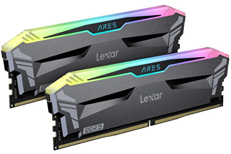 Lexar ARES 32GB (2x16GB) LD5BU016G-R6000GDLA 6000Mhz DDR5 U-DIMM CL30 1.35V RGB Ram Bellek