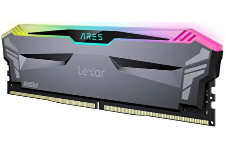 Lexar ARES 32GB (2x16GB) LD5BU016G-R6000GDLA 6000Mhz DDR5 U-DIMM CL30 1.35V RGB Ram Bellek