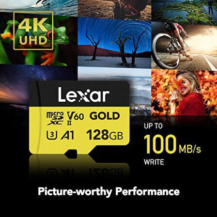 Lexar 128GB Professional GOLD V60 280mb UHS-II Micro Sd Hafıza Kartı