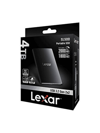 SSD Lexar SL500 Manyetik LSL500M004T-RNBNG USB 3.2 4 TB Taşınabilir