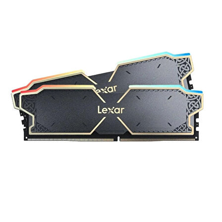 LEXAR Thor RGB 32GB (2x16GB) 6000MHz CL38 INTEL XMP 3.0 – AMD EXPO DDR5 Heatsink Siyah Ram (LD5U16G60C38BG-RGD)