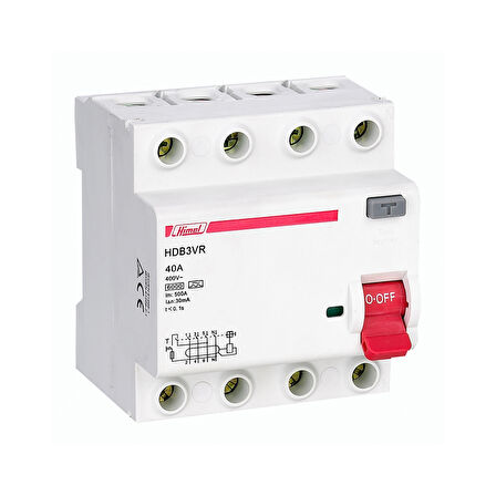 Himel HDB3VR463SC 4X63A 30 mA Kaçak Akım Koruma Rölesi