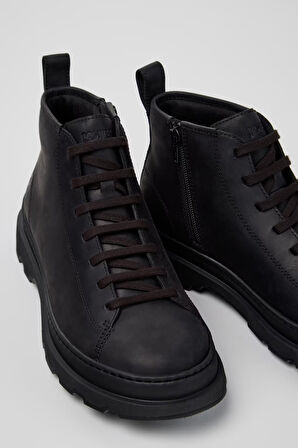 Erkek Brutus Deri Bot - Siyah | 43