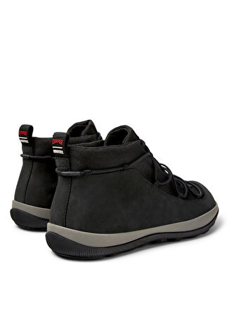 Camper %53 Geri Dönüştürülmüş Polyester, %47 İnek Derisi Siyah Erkek Bot Peu Pista GM