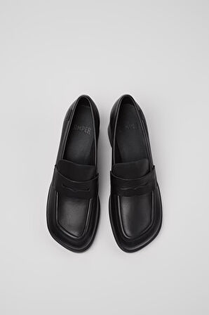 Kadın Kora Deri Makosen - Siyah | 40