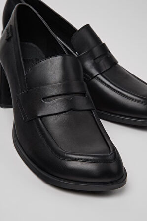 Kadın Kora Deri Makosen - Siyah | 40