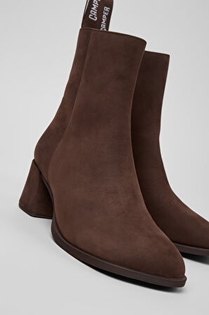 Kadın Kora Deri Bot - Koyu Kahverengi | 38