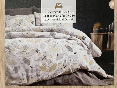 Livoras Home Tek Kişilik Nevresim Takımı Nevresim 160 x 220 Çarşaf 160 x 240 Yastık 50 x 70CM