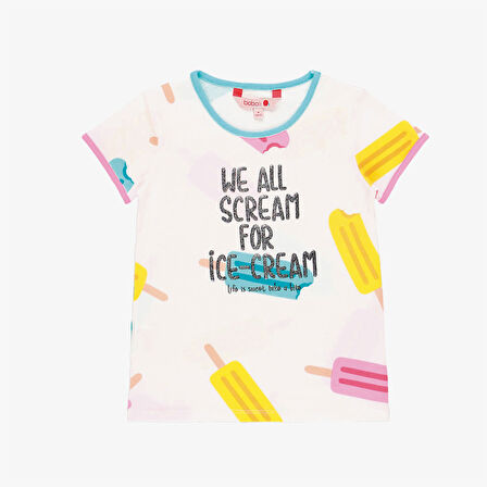 Kız Çocuk Beyaz T-Shirt