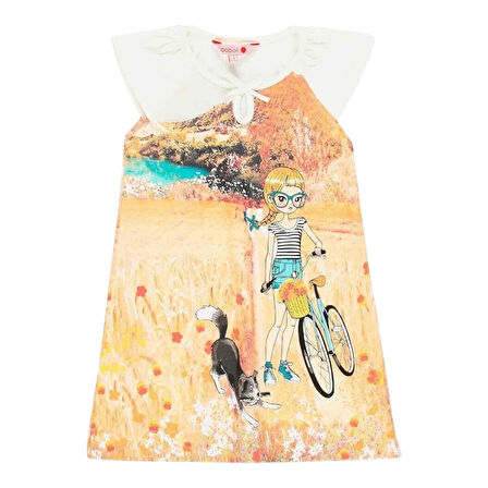 Kız Çocuk Baskılı Elbise