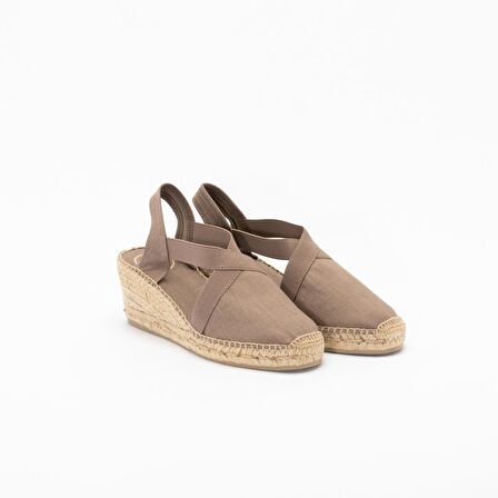 Kadın Sandalet Ter Toni Pons Elactic Linen Taupe