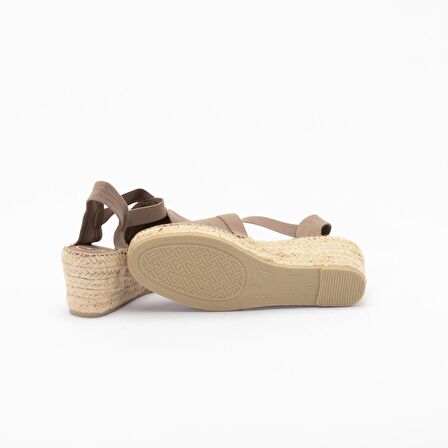 Kadın Sandalet Ter Toni Pons Elactic Linen Taupe