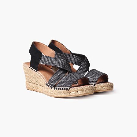 Kadın Sandalet Susa-SP Toni Pons Sandal Teixit Black