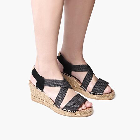 Kadın Sandalet Susa-SP Toni Pons Sandal Teixit Black