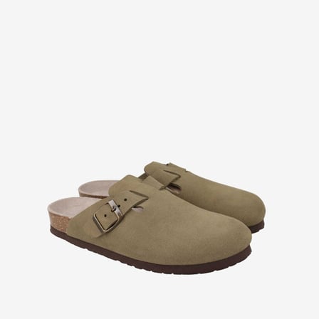  Riva Erkek Terlik G105944  Genuins RIVA Velour Kaki