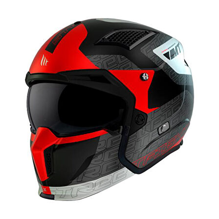 Mt Streetfıghter Sv S Totem B15 Çene Çıkartılabilir Kask Mat İnci Kırmızı SMALL