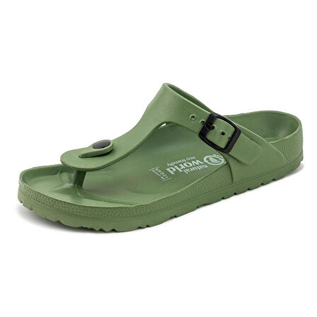 Natural World Eco  Kadın Terlik 7053-722 BIOS ESCLAVA EVA HEBILLA Natural World Kaki