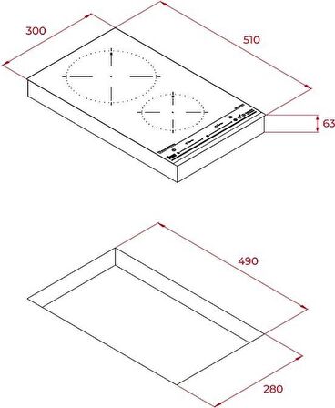 TEKA IZC 32300 DMS 30 CM  INDÜKSİYONLU SİYAH CAM ANKASTRE OCAK - 112510001