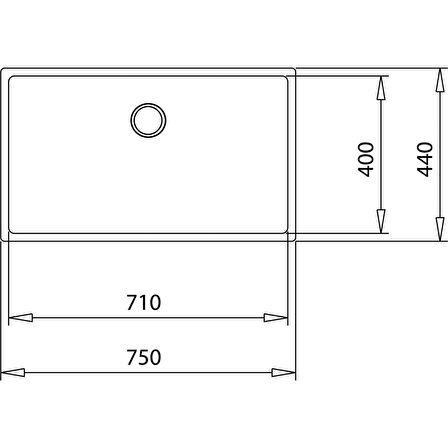 Teka BE LINEA RS15 71.40 Tezgahaltı Eviye Paslanmaz Çelik 71 cm