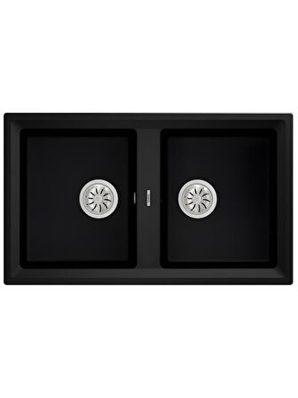 Teka Stone 90 B-TG 2B Siyah Granit Eviye