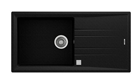 Teka STONE 60 L-TG METALLIC BLACK Ankastre Kumanda Sifonlu Granit Eviye Metalik Siyah 100 cm