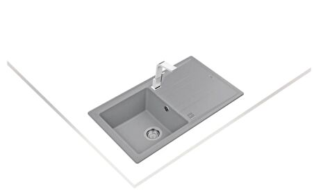 STONE 50 B-TG METALLİK GRİ TEZGAHÜSTÜ GRANİT EVYE
