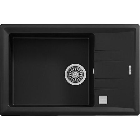 Teka - STONE 60 S-TG CARBON - Ankastre Kumanda Sifonlu Granit Eviye - Karbon - 78 cm - 115330036