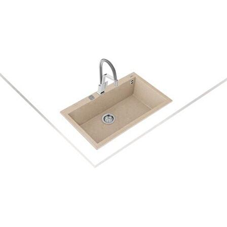 Teka - FORSQUARE 72.40 TG AVENA BEIGE - Ankastre Kumanda Sifonlu Granit Eviye - Bej - 72 cm - 115230002