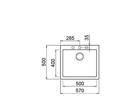 Teka FORSQUARE 50.40 TG ARTIC WHITE Ankastre Kumanda Sifonlu Granit Eviye Beyaz 50 cm