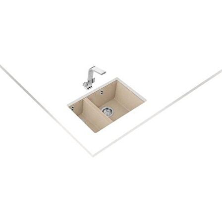 Teka - SQUARE 560 TG AVENA BEIGE - Tezgahaltı Granit Eviye - Bej - 56 cm - 115260031