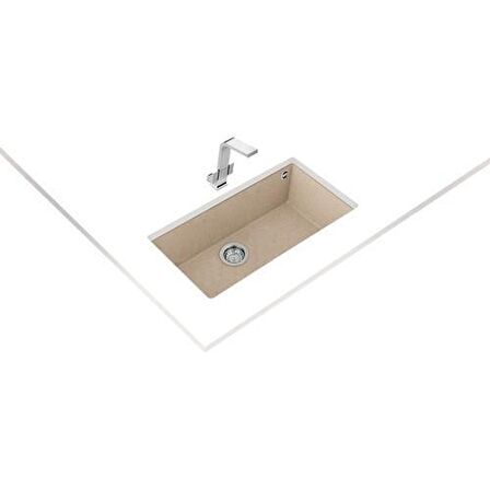 Teka - SQUARE 72.40 TG AVENA BEIGE - Tezgahaltı Granit Eviye - Bej - 72 cm - 115230017