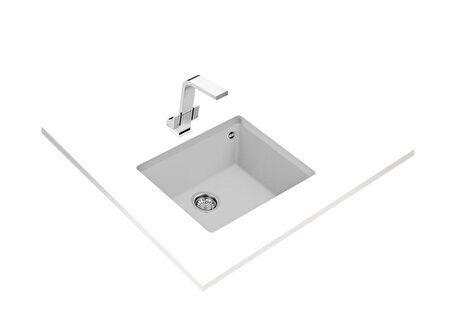 Teka SQUARE 50.40 TG ARTIC WHITE Tezgahaltı Granit Eviye Beyaz 50 cm