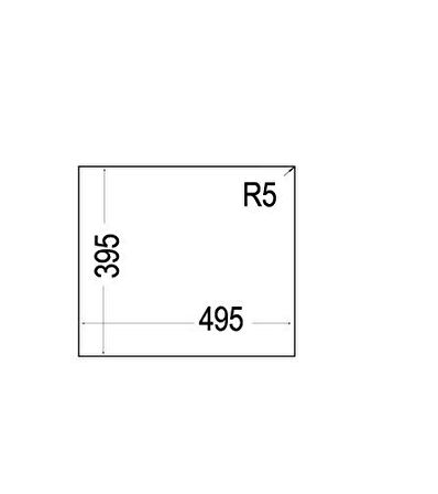 Teka SQUARE 50.40 TG ARTIC WHITE Tezgahaltı Granit Eviye Beyaz 50 cm