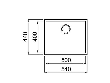 Teka SQUARE 50.40 TG ARTIC WHITE Tezgahaltı Granit Eviye Beyaz 50 cm