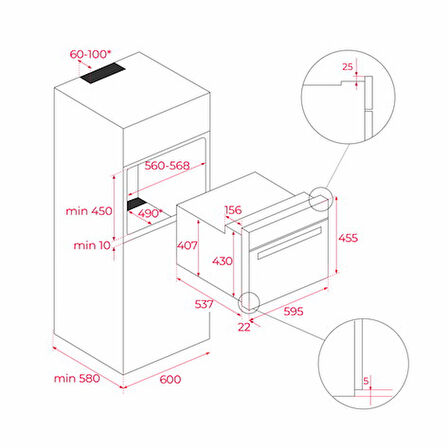 TEKA HLC 840 LB URBAN KAHVERENGİ KOMPAKT FIRIN