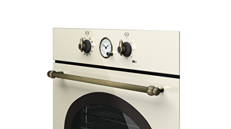 Teka - HRB 6300 VN - Ankastre Multifonksiyonel Analog Zamanlayıcılı Country Fırın - Vanilya - 70 lt - 111010012