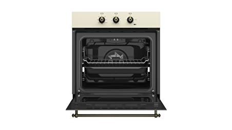 Teka - HRB 6300 VN - Ankastre Multifonksiyonel Analog Zamanlayıcılı Country Fırın - Vanilya - 70 lt - 111010012