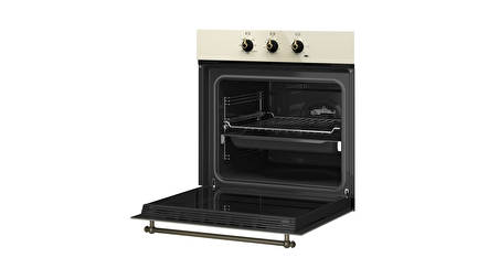 Teka - HRB 6300 VN - Ankastre Multifonksiyonel Analog Zamanlayıcılı Country Fırın - Vanilya - 70 lt - 111010012
